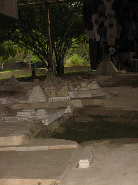 Scale model of Tikal complex in Guatemala