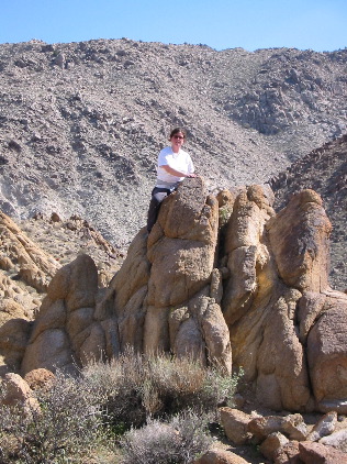 Amy on a Big Rock